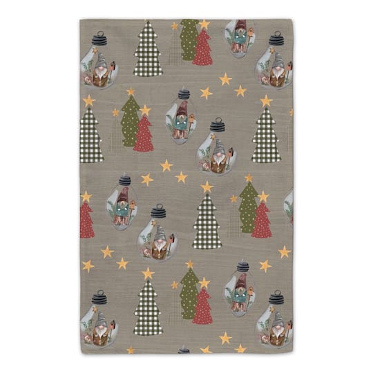 Good Tidings Tree & Globe Pattern Tea Towel Set